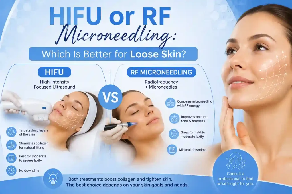Lost the Weight but Not the Loose Skin? What You Should Know 2 HIFU or RF Microneedling: Which Is Better for Loose Skin Newbury?